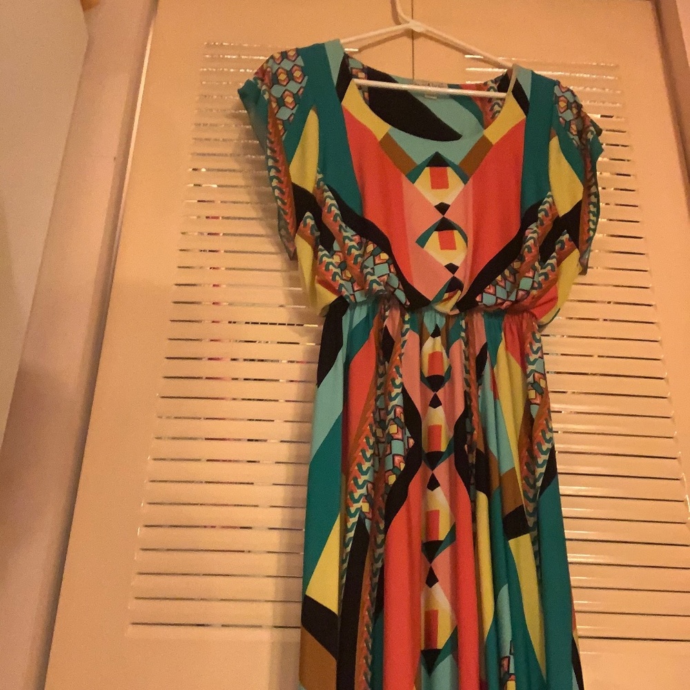 Multi-Colored Dress, Polyester/Spandex